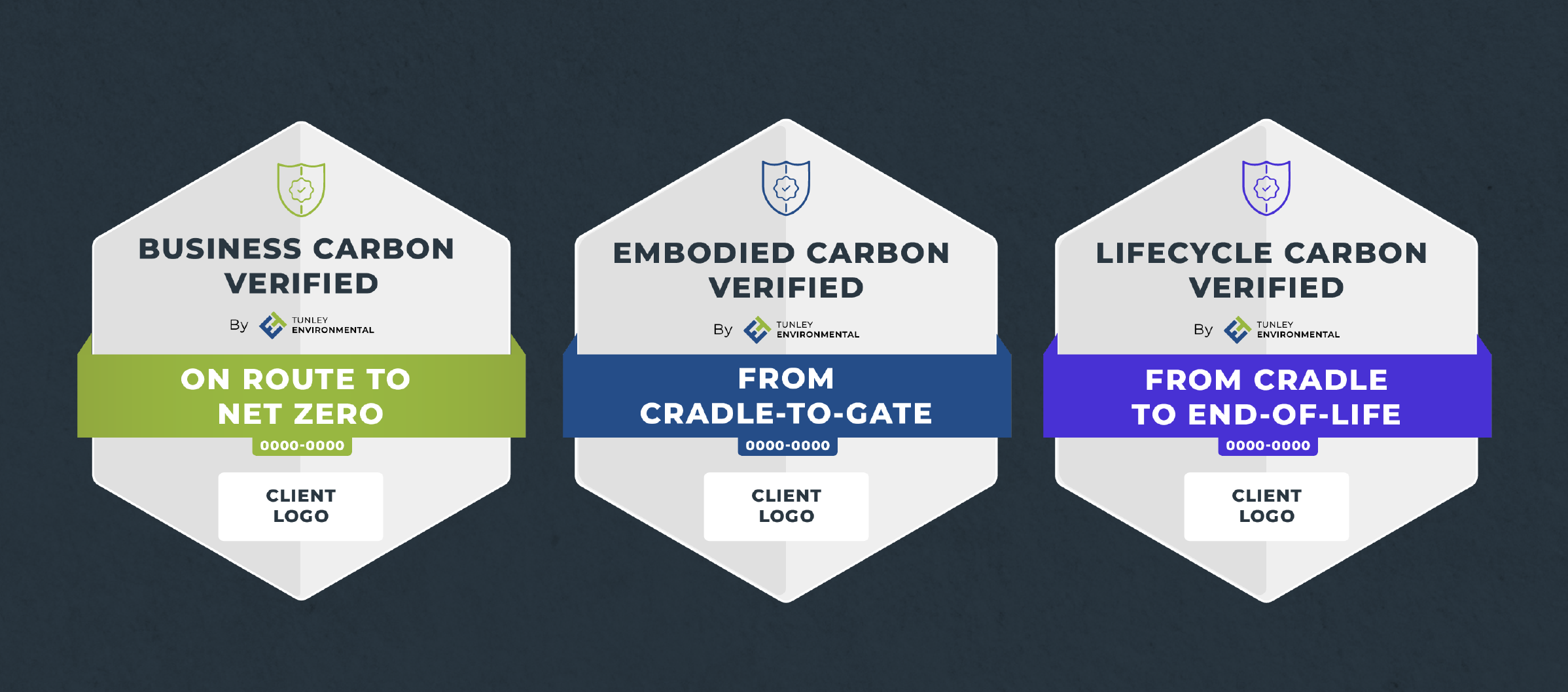 Tunley Environmentals Sustainability Verification Badges