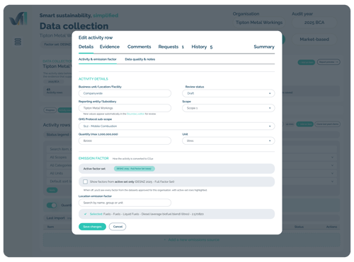 VerdaMetric Graphics_Data Collection - Activity Rows - Edit row - MASTER