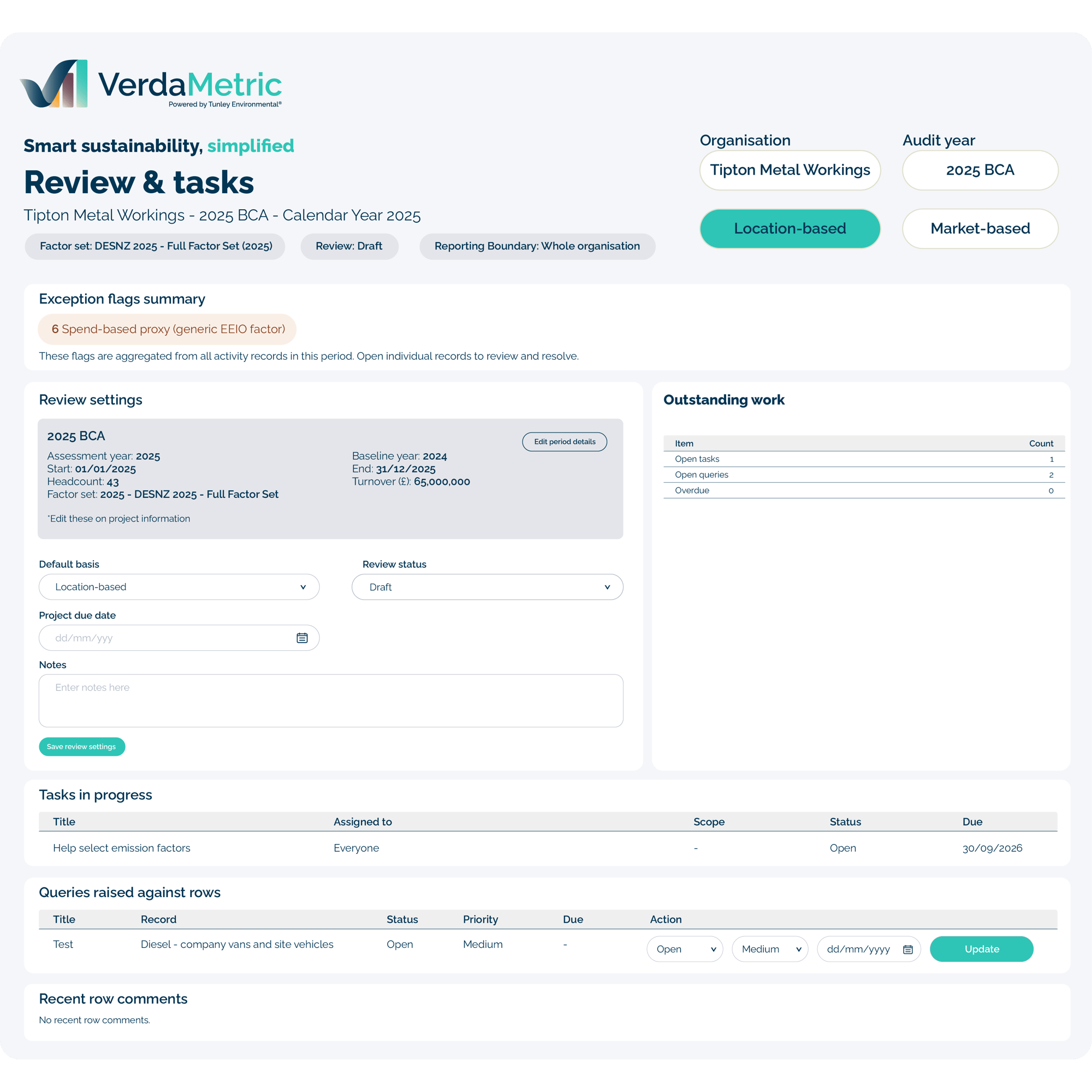 VerdaMetric Imagery Shapes_Features - Review & Tasks