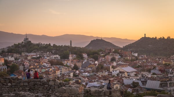 Sunset over Bulgaria