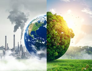 Firefly_A split yet interconnected environmental scene showing the contrast and connection be 558217